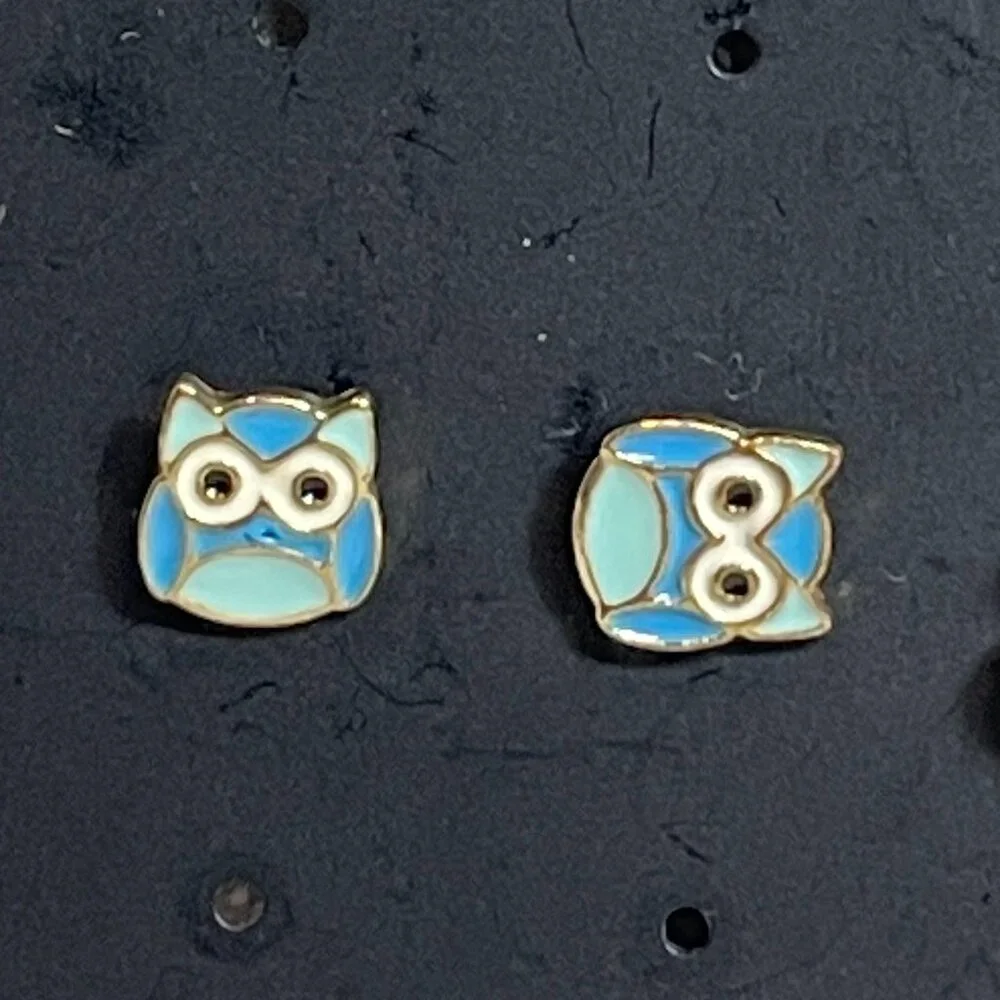 Set of 3 Studded Owl‎ Unicorn Earrings NWOT